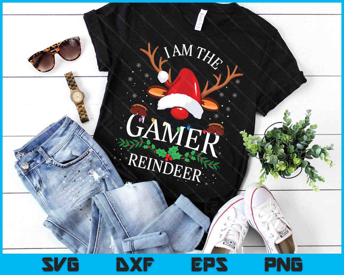 I Am The Gamer Reindeer Christmas Family SVG PNG Digital Printable Files