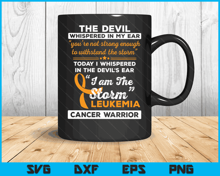 Ik ben de Storm Leukemie Cancer Warrior SVG PNG digitale snijbestanden