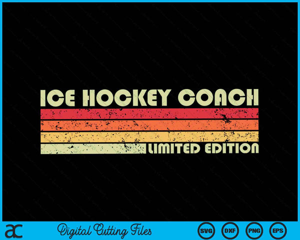 ICE HOCKEY COACH Funny Job Title Profession Birthday Worker SVG PNG Cutting Printable Files