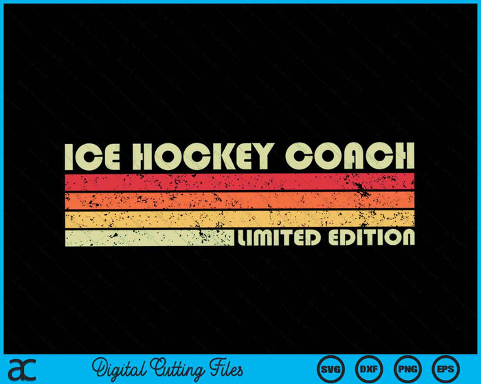 ICE HOCKEY COACH Funny Job Title Profession Birthday Worker SVG PNG Cutting Printable Files