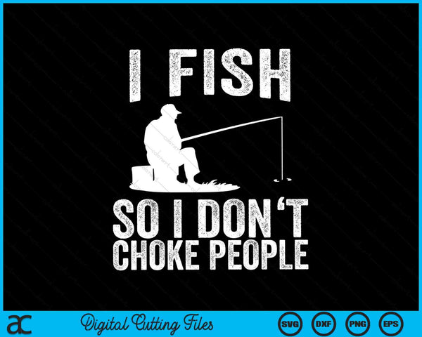 Pesco para no ahogar a la gente pesca divertida SVG PNG cortando archivos imprimibles