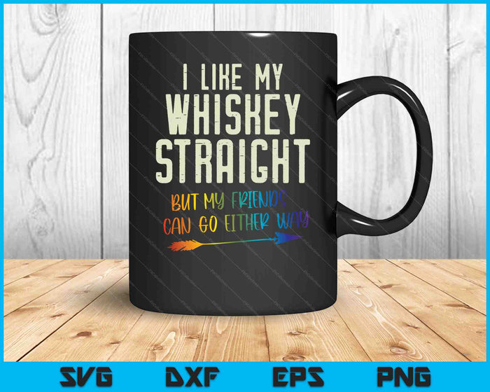 I Like My Whiskey Straight SVG PNG Digital Cutting Files