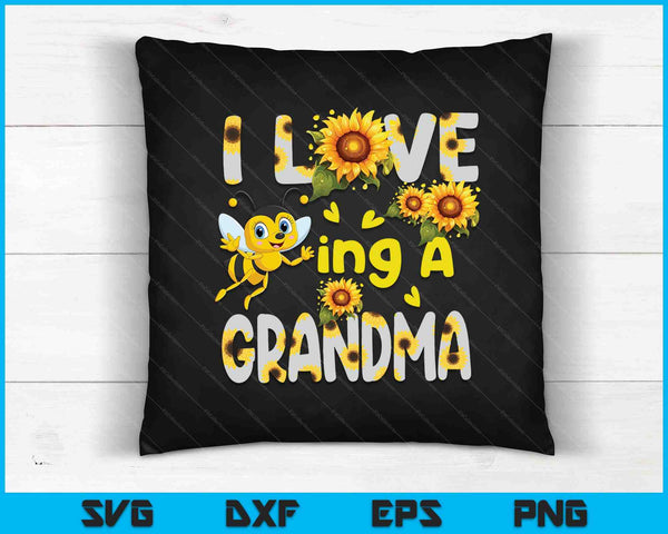 Ik hou ervan om een ​​oma te zijn Zonnebloem Bee SVG PNG digitale snijbestanden