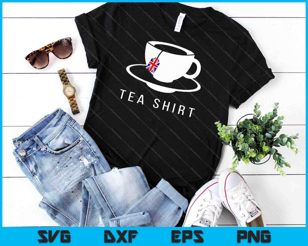 I Love English Tea UK Flag Fun Novelty Souvenir SVG PNG Cutting Printable Files - on a t-shirt