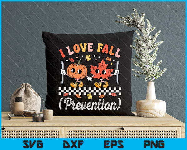 I Love Fall Prevention Geriatric Nurse Gerontological Nurse SVG PNG Digital Printable Files