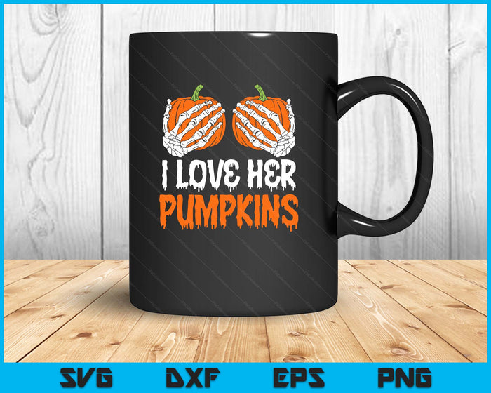 I Love His Broomstick I Love Her Pumpkins Halloween Couples SVG PNG Digital Printable Files