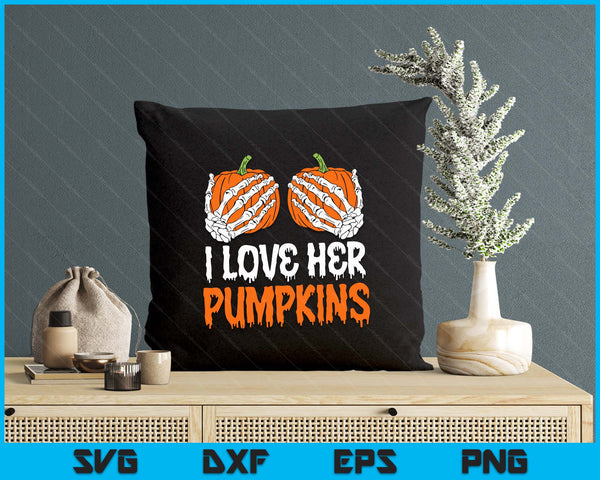 I Love His Broomstick I Love Her Pumpkins Halloween Couples SVG PNG Digital Printable Files