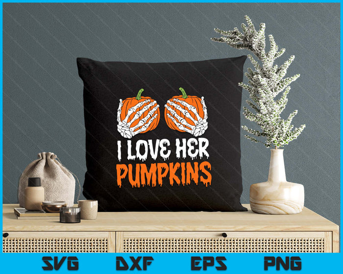 I Love His Broomstick I Love Her Pumpkins Halloween Couples SVG PNG Digital Printable Files