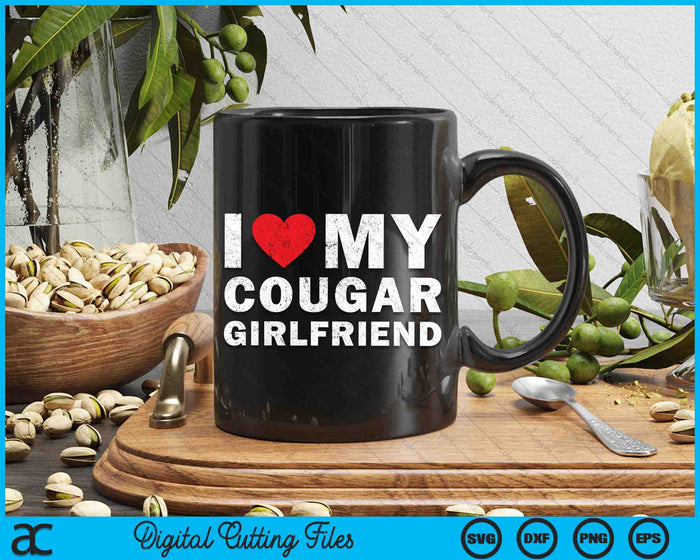 Ik hou van mijn Cougar vriendin SVG PNG digitale snijbestanden