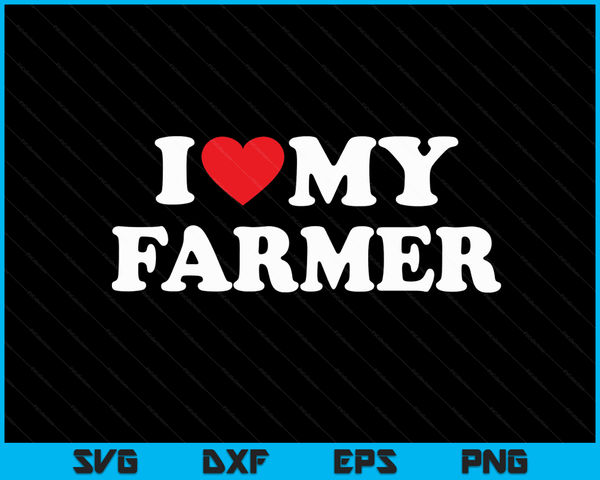 Ik hou van mijn boer met hart SVG PNG digitale snijbestanden