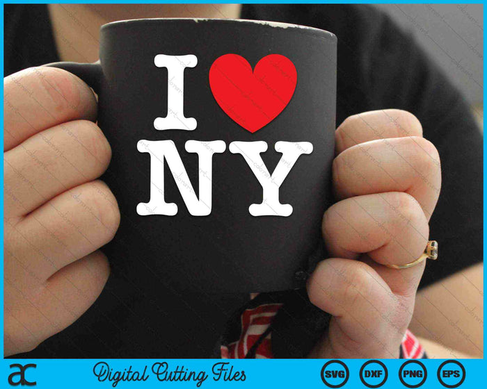 I Love NY SVG PNG Digital Cutting Files