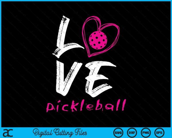 I love pickleball SVG cut file