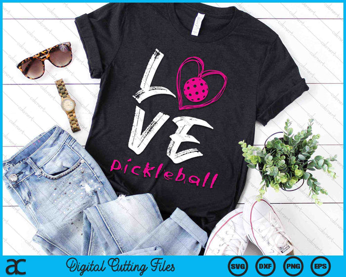 I Love Pickleball SVG PNG Digital Cutting Files