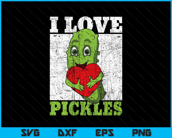 I love pickles pickle vegan lover vegetarian vegetable SVG cut file