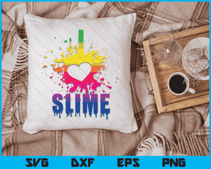 I Love Slime girls slime making birthday Cute Idea SVG PNG Digital Cutting Files