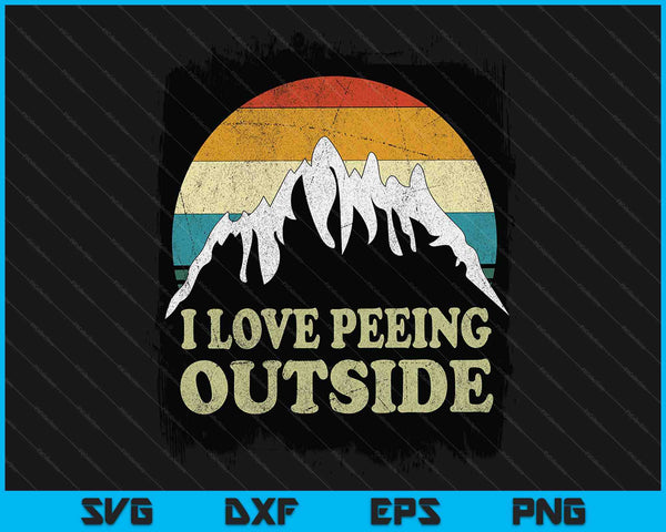 Ik hou ervan om buiten te plassen buiten Man Camping SVG PNG digitale snijbestanden
