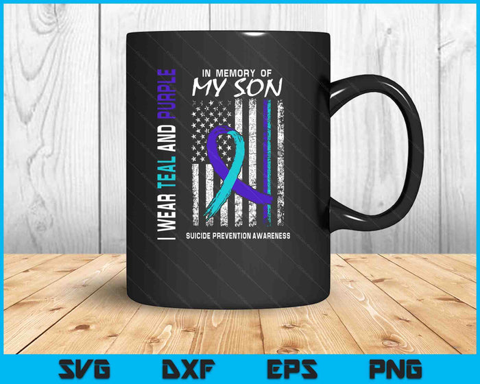 I Miss My Son Suicide Awareness Prevention American Flag SVG PNG Digital Printable Files