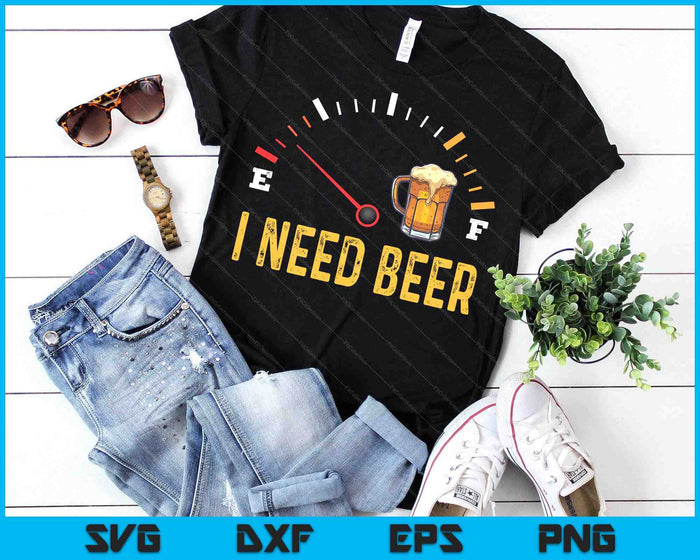 I Need A Beer Meter Alcohol Drinking Funny Brewing Hops SVG PNG Digital Printable Files