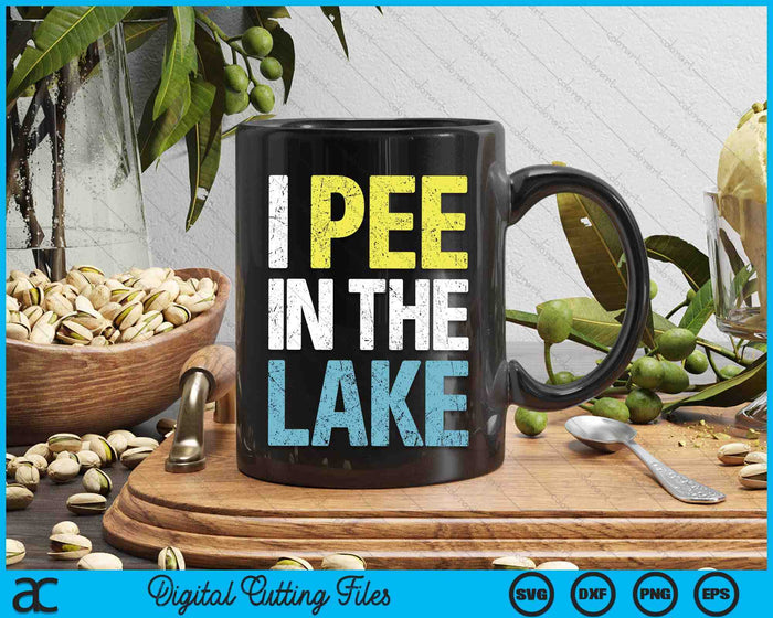Ik plas in het meer grappige zomervakantie SVG PNG digitale snijbestanden