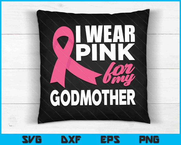 Ik draag roze voor mijn meter borstkanker bewustzijn SVG PNG snijden afdrukbare bestanden