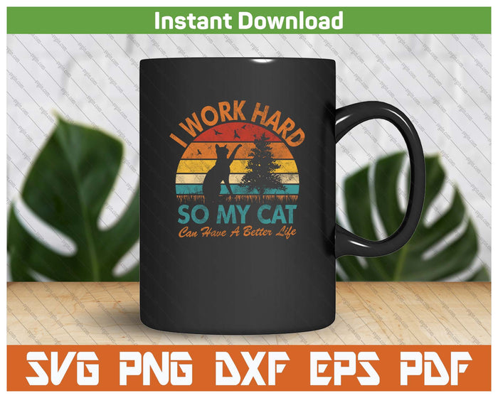 Cat Mom Funny Quote Vintage SVG PNG Cutting Files