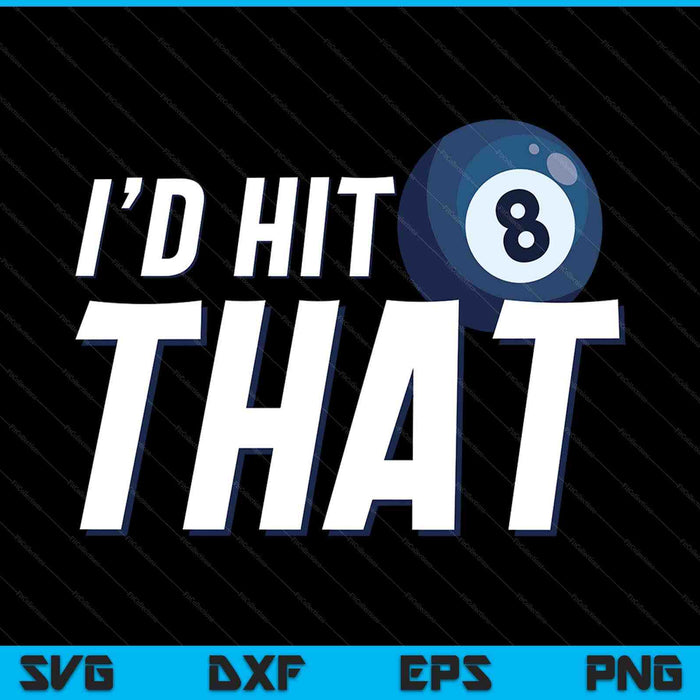 I'd hit that pool ball player coach SVG cut file