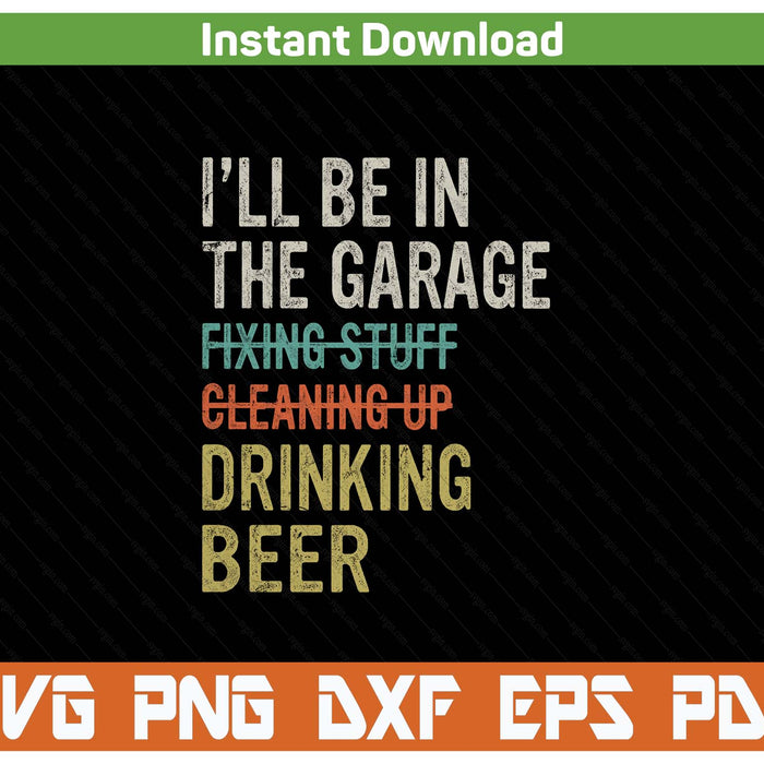 Vintage mechanic beer lover garage SVG cut file