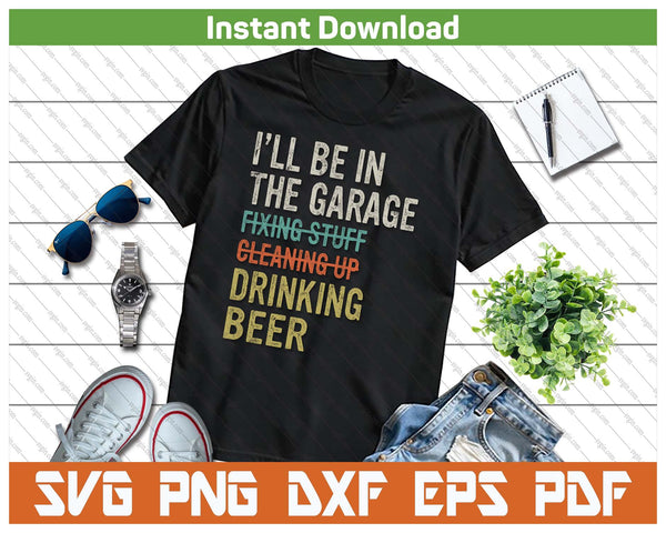 Vintage Mechanic Beer Lover Garage SVG PNG Cutting Files
