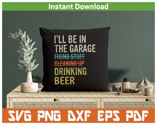 Vintage Mechanic Beer Lover Garage SVG PNG Cutting Files