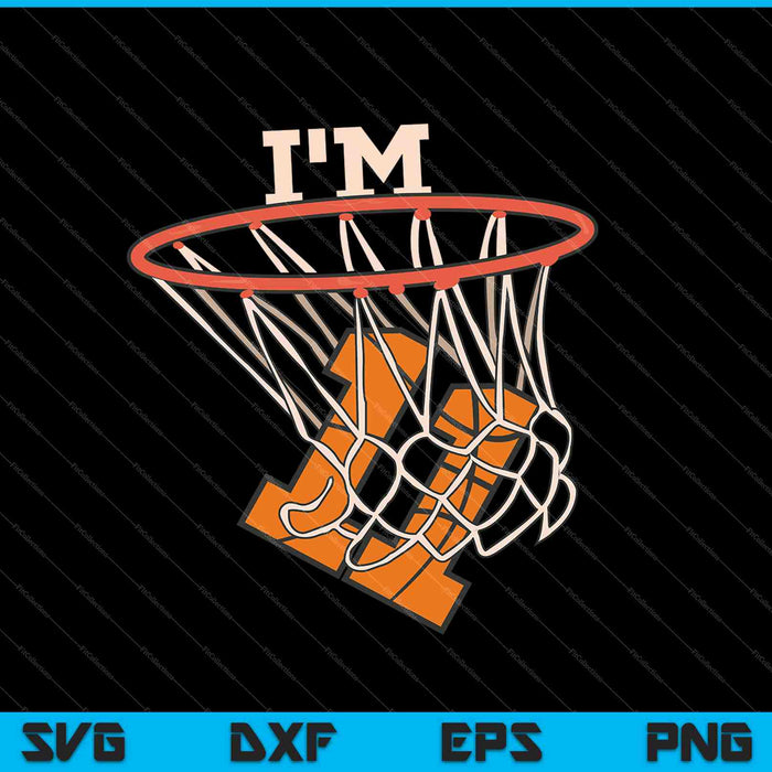 I'm 11 Basketball Theme Birthday Party Celebration SVG PNG Cutting Printable Files