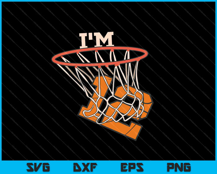 I'm 12 Basketball Theme Birthday Party Celebration SVG PNG Cutting Printable Files