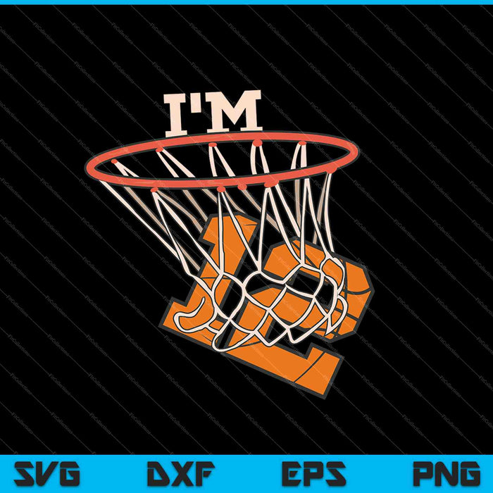 I'm 12 Basketball Theme Birthday Party Celebration SVG PNG Cutting Printable Files