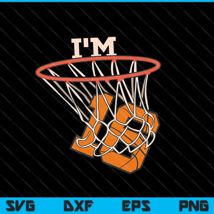 I'm 16 Basketball Theme Birthday Party Celebration SVG PNG Cutting Printable Files