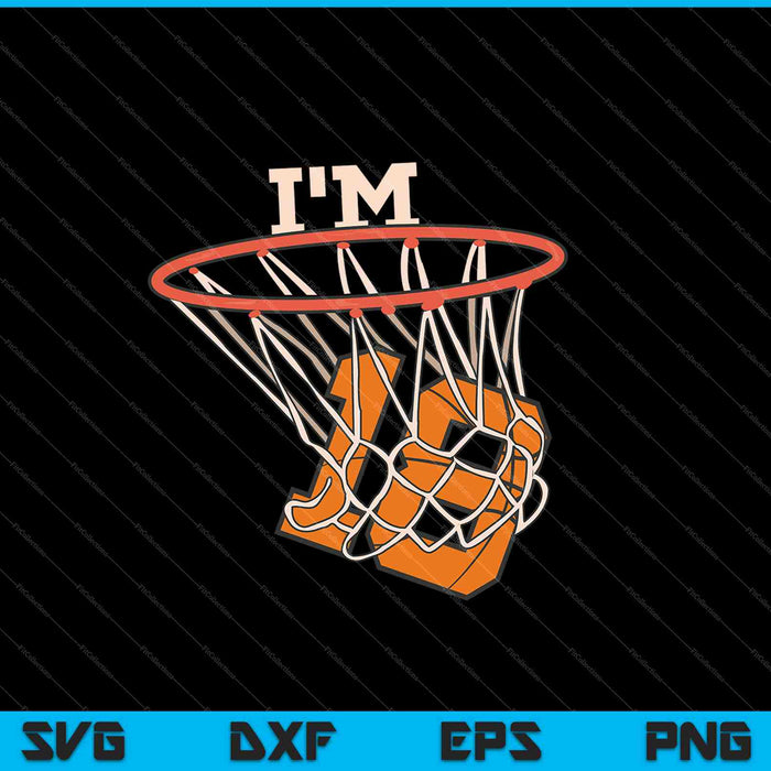 Tengo 18 baloncesto tema fiesta de cumpleaños celebración SVG PNG corte archivos imprimibles