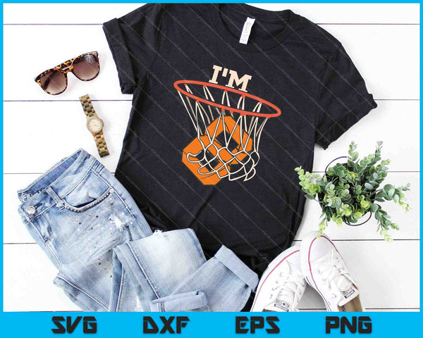 I'm 8 Basketball Theme Birthday Party Celebration SVG PNG Cutting Printable Files - on a t-shirt