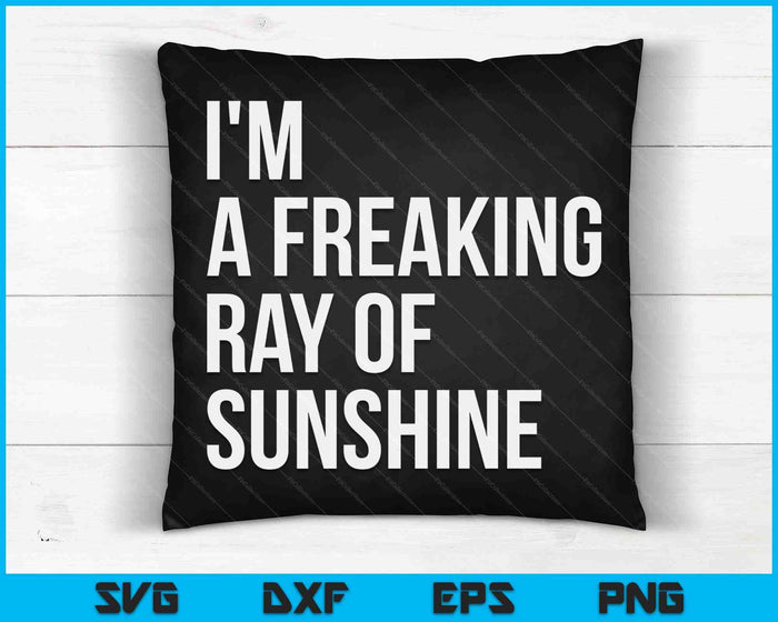 I'm A Freaking Ray Of Sunshine Sarcastic SVG PNG Digital Printable Files
