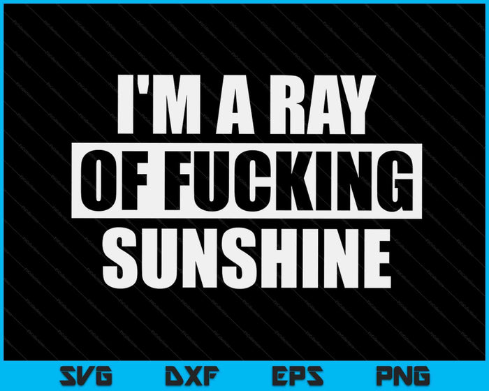 I'm A Ray Of Fucking Sunshine SVG PNG Digital Cutting Files