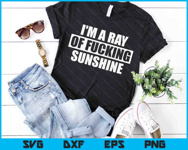 I'm A Ray Of Fucking Sunshine SVG PNG Digital Cutting Files