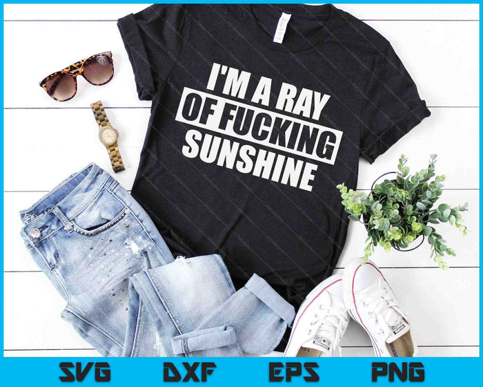I'm A Ray Of Fucking Sunshine SVG PNG Digital Cutting Files