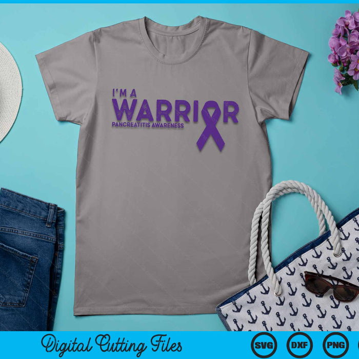 I'm A Warrior Pancreatitis Awareness SVG PNG Digital Cutting Files