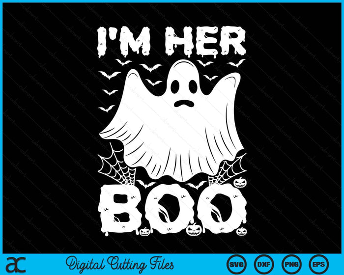 I'm Her Boo Halloween Couples SVG PNG Digital Cutting File