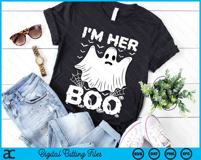 I'm Her Boo Halloween Couples SVG PNG Digital Cutting File