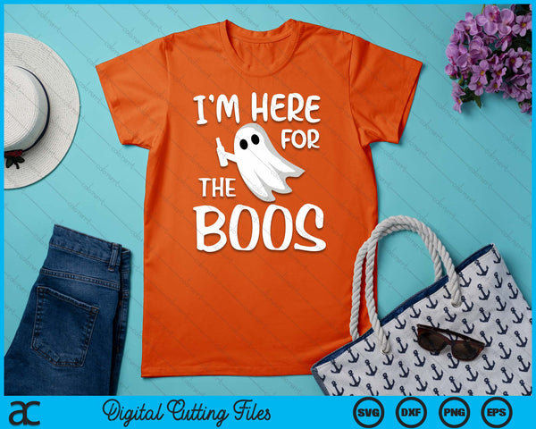 I'm Here For The Boos Shirt Adult Halloween SVG PNG Digital Printable Files