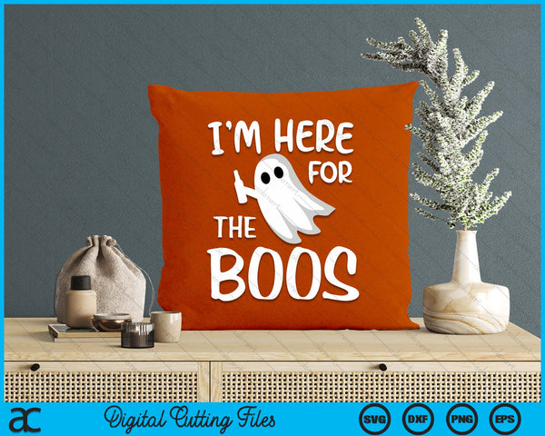 I'm Here For The Boos Shirt Adult Halloween SVG PNG Digital Printable Files
