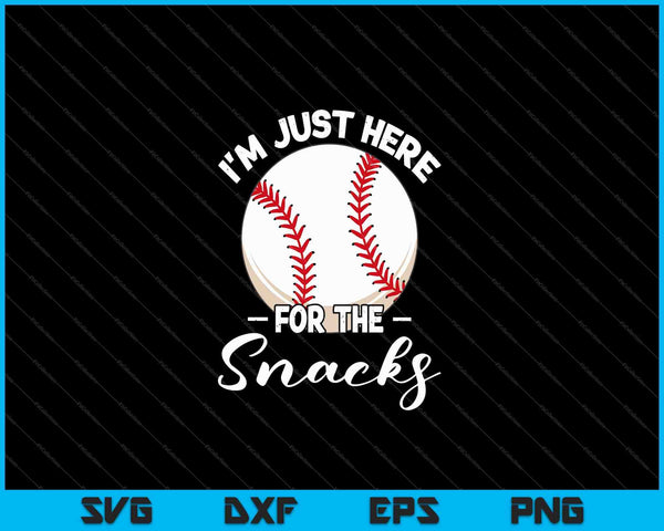 I'm just here for the snacks fantasy baseball league SVG cut file