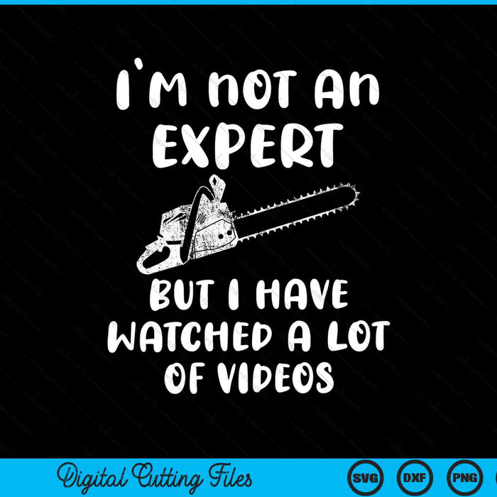 I'm Not An Expert But I Watched A Lot Of Videos Funny Chain Saw SVG PNG Digital Cutting Files