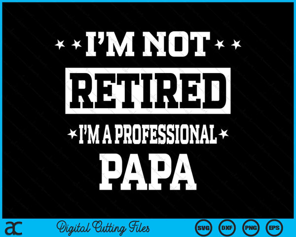 I'm Not Retired I'm A Professional Papa SVG PNG Digital Cutting Files