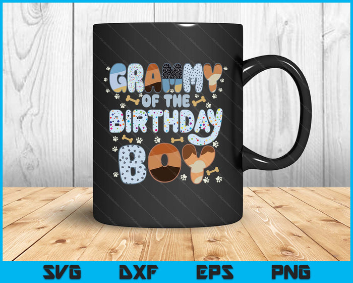 Grammy Of The Birthday Boy Family Party Decorations SVG PNG Files