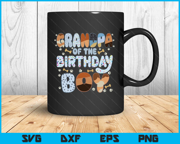 Grandpa Of The Birthday Boy Family Party Decorations SVG PNG Files