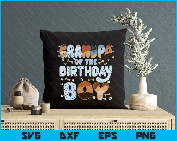 Grandpa Of The Birthday Boy Family Party Decorations SVG PNG Files